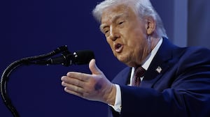 President Donald Trump's left hand