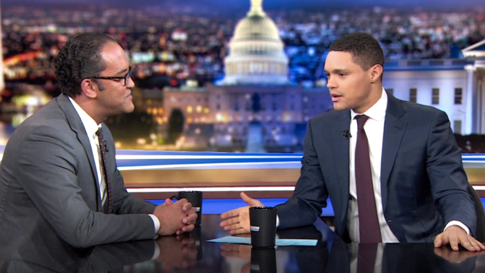 Trevor Noah and Will Hurd