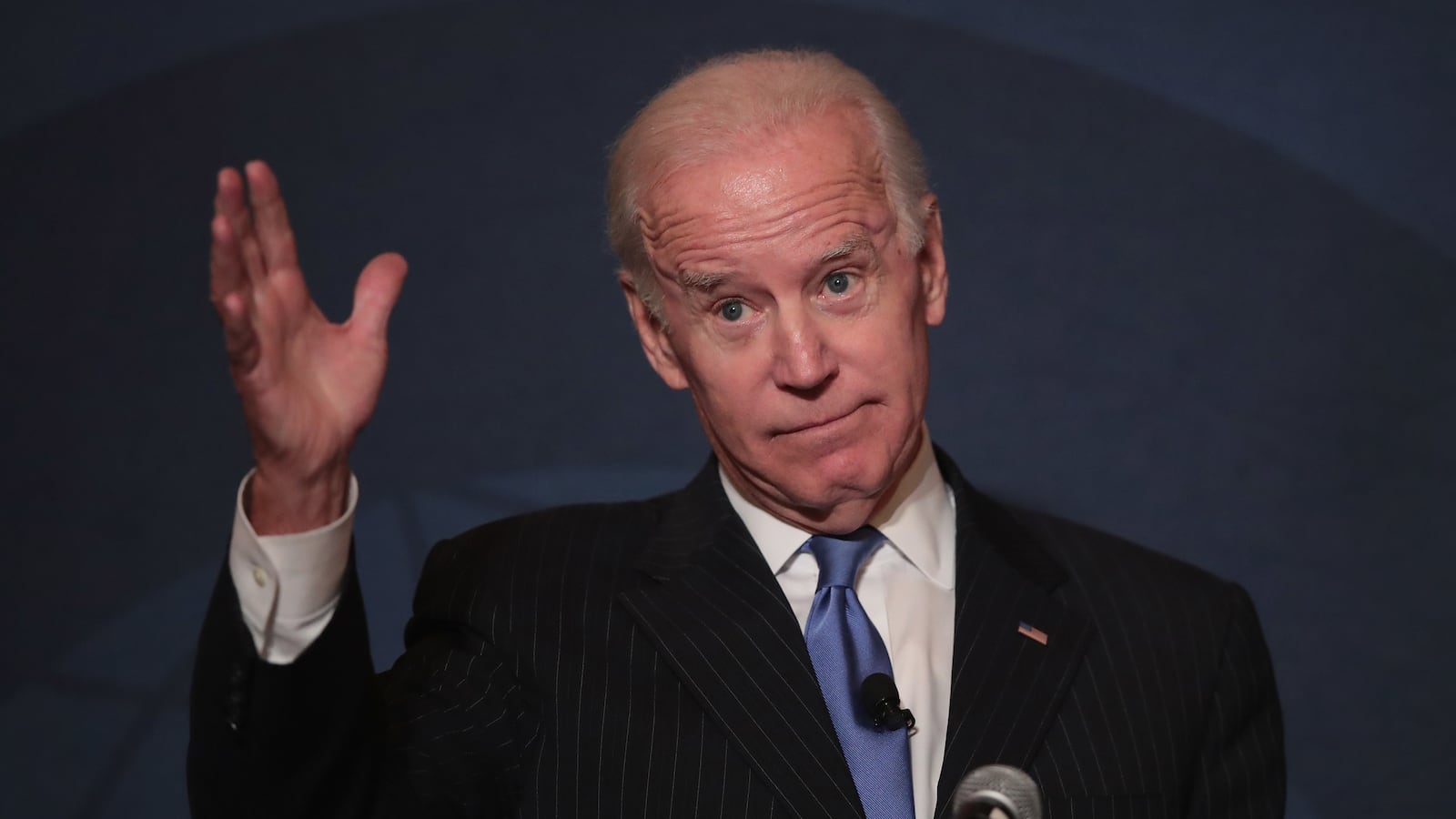 Joe Biden speaks to the Chicago Council on Global Affairs on November 1, 2017 in Chicago, Illinois.