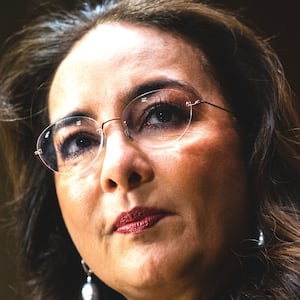 Harmeet Dhillon, nominee to be an assistant attorney general, testifies during her Senate Judiciary Committee confirmation hearing in Dirksen building on Wednesday, February 26, 2025.