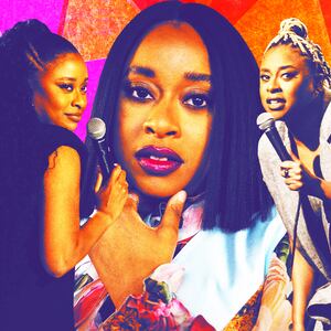 A photo illustration of Phoebe Robinson.