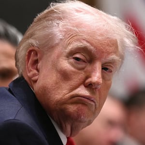 President Donald Trump insisted on Thursday that he was not sleeping in his previous Cabinet meetings when he had his eyes closed, but said he shut his eyes because the meetings were "pretty boring."
