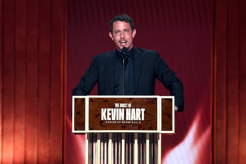 Tony Hinchliffe speaks onstage during Netflix Is A Joke Festival Presents: The Roast of Kevin Hart at The Kia Forum on May 10, 2026, in Inglewood, California.