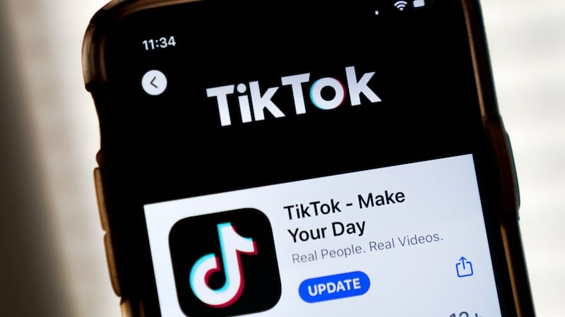 The download page for the TikTok app