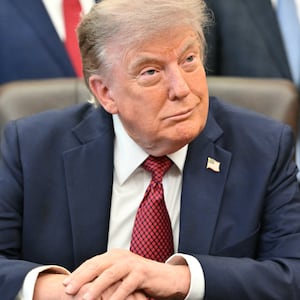 President Donald Trump took reporters' questions during an appearance in the Oval Office of the White House on July 24, 2026.