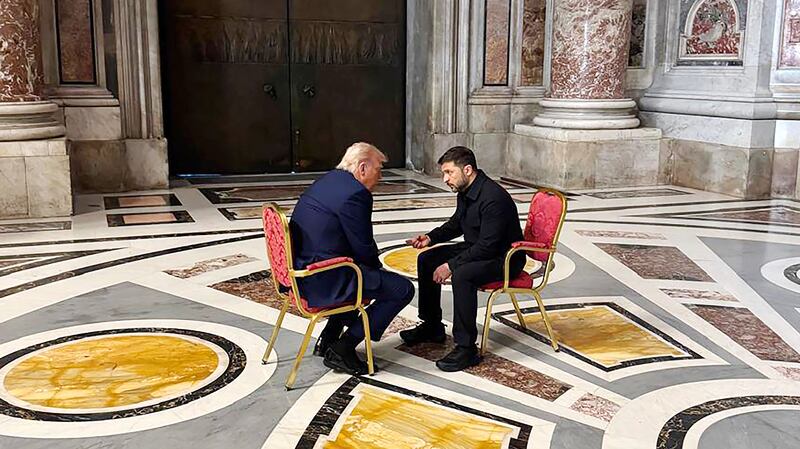 Donald Trump and Volodymyr Zelensky.