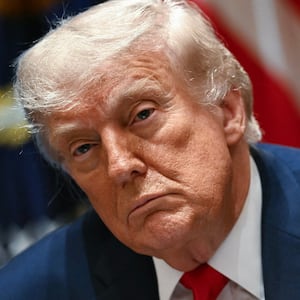 US President Donald Trump looks on during a cabinet meeting in the Cabinet Room of the White House in Washington, DC, on May 27, 2026. (Photo by Kent NISHIMURA / AFP via Getty Images)