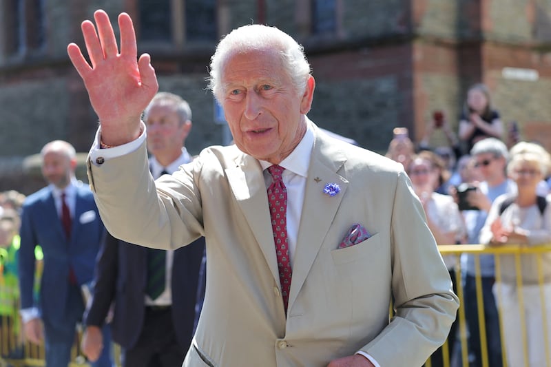 King Charles is greeted by well-wishers during a visit to the Isle of Man on July 14, 2026.