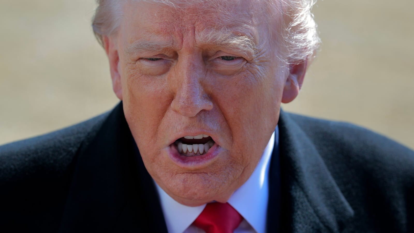 WASHINGTON, DC - FEBRUARY 13: U.S. President Donald Trump talks with reporters before he and first lady Melania Trump leave the White House on February 13, 2026 in Washington, DC. Trump is traveling to Fort Bragg in North Carolina to visit Special Operations troops who were involved in the capture of Venezuelan President Nicolas Maduro before continuing to his private Mar-a-Lago Club in Palm Beach, Florida, for the weekend. (Photo by Chip Somodevilla/Getty Images)