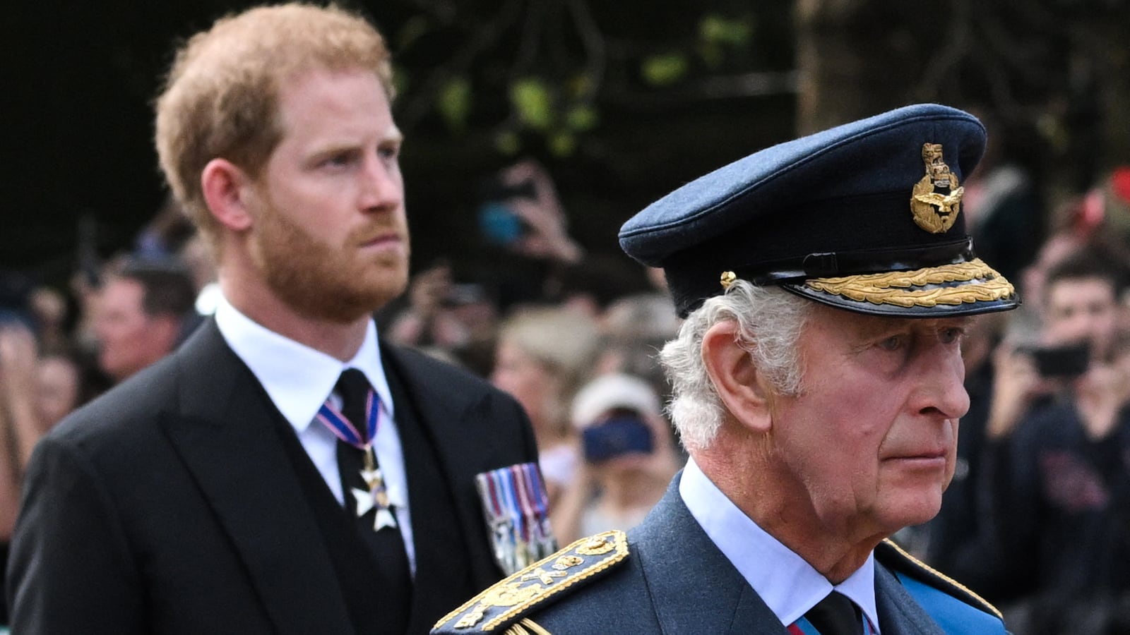 King Charles III and Prince Harry