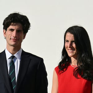Britain's Prince William, Prince of Wales, is welcomed by US Ambassador to Australia, Caroline Kennedy (R), Jack Kennedy Schlossberg (2nd L) and Tatiana Kennedy Schlossberg to the John F. Kennedy Presidential Library and Museum in Boston, Massachusetts, December 2, 2022. (Photo by ANGELA WEISS / AFP) (Photo by ANGELA WEISS/AFP via Getty Images)