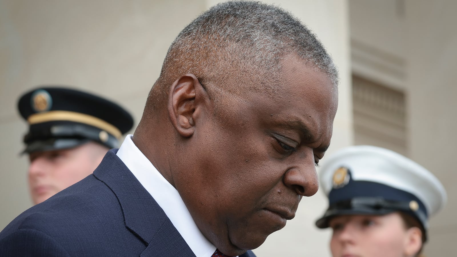 A photo of Secretary of Defense Lloyd Austin.