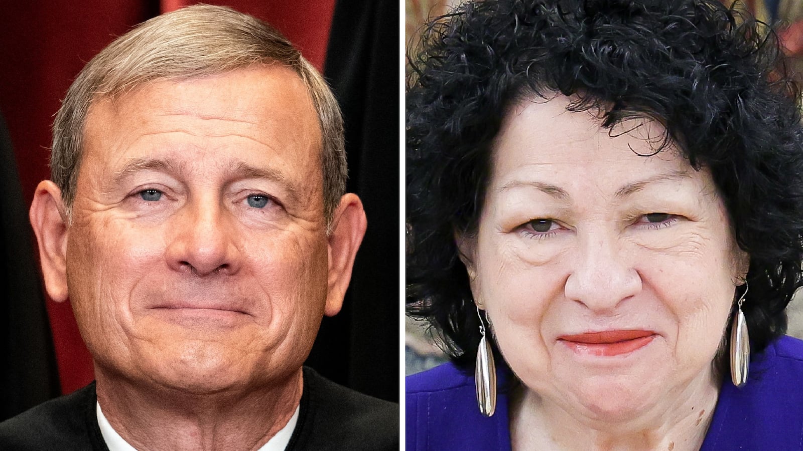 Justice John Roberts and Sonia Sotomayor