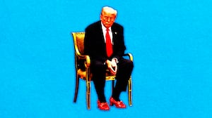 Donald Trump, ruby slippers photo illustration