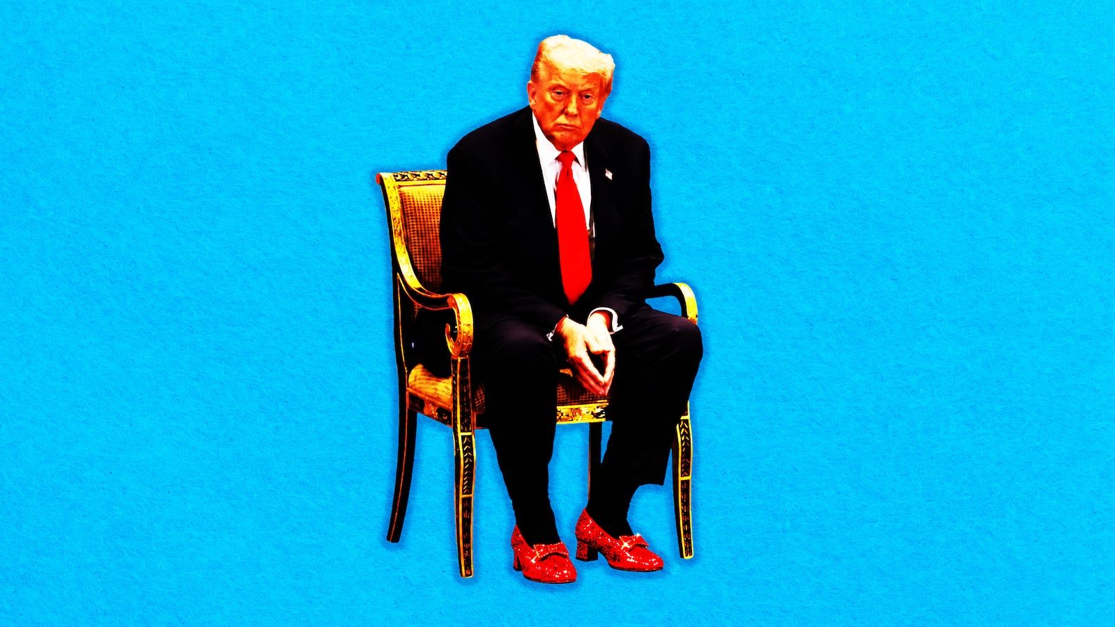 Donald Trump, ruby slippers photo illustration