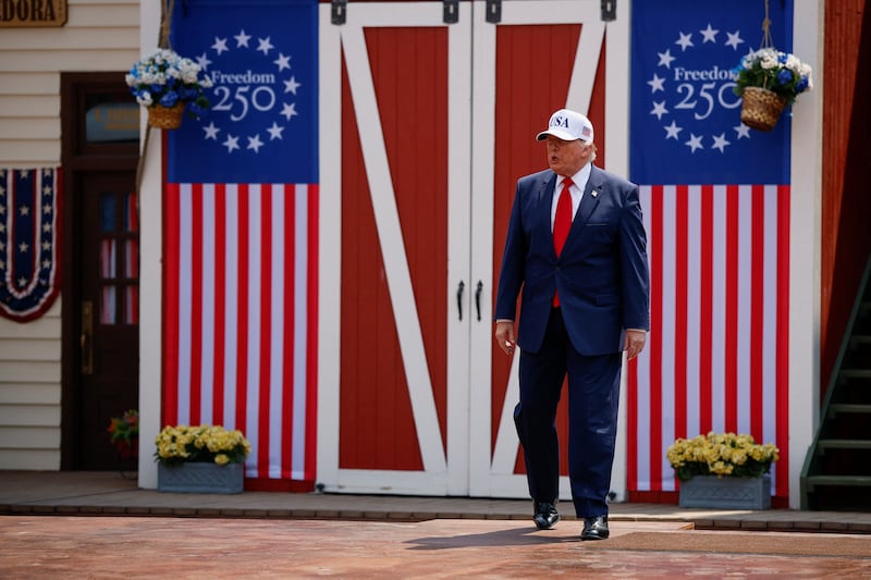Trump said he plans on making a long speech on Saturday, which would further push back the fireworks.