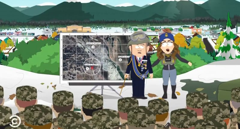 South Park, Pete Hegseth feuding with Kristi Noem.
