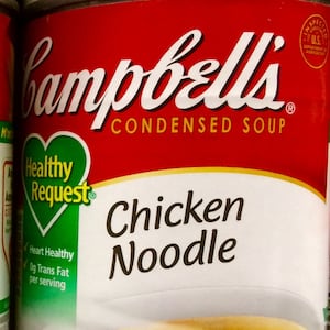 Campbell's Chicken Noodle Soup cans