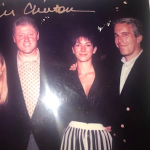 Bill Clinton, pictured with Ghislaine Maxwell and Jeffrey Epstein.