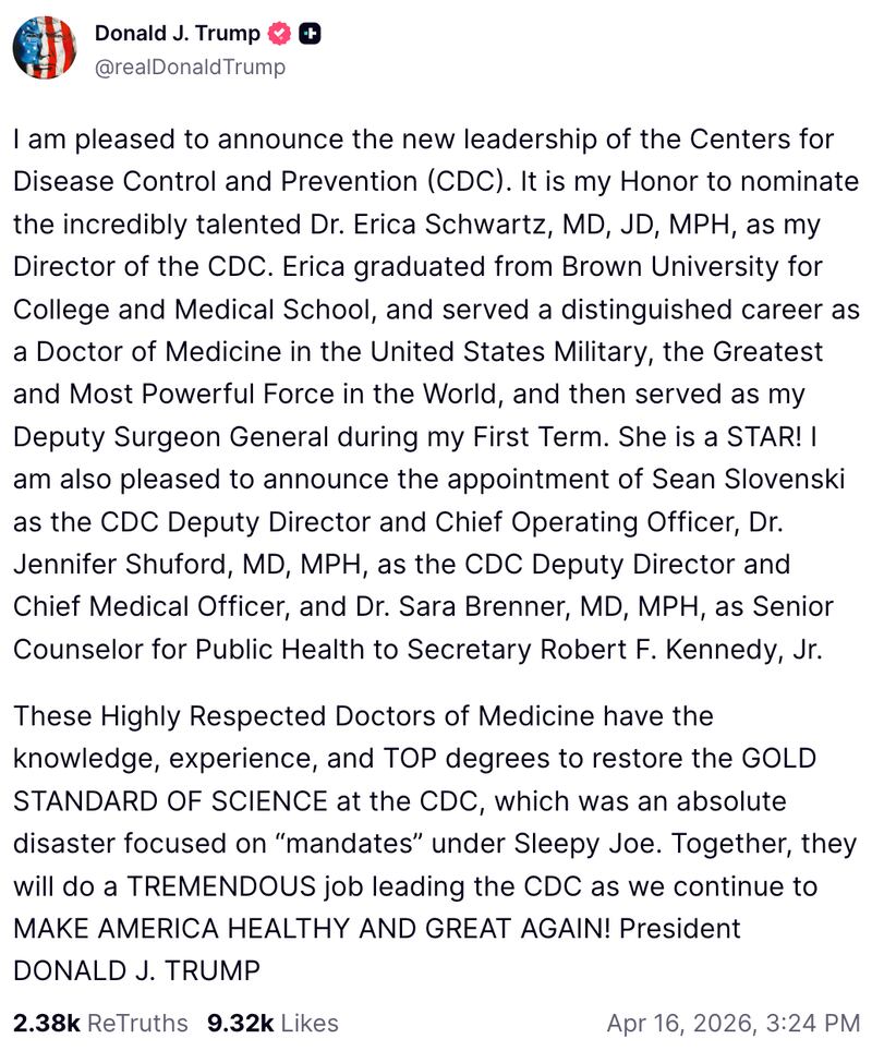 Donald Trump on Truth Social