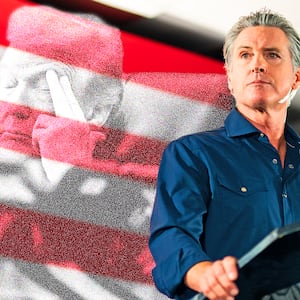 Donald Trump, Gavin Newsom photo illustration