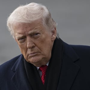 WASHINGTON DC, UNITED STATES - JANUARY 16 : United States President Donald Trump speaks to the press before his departs the White House en route Palm Beach, Florida on January 16, 2026, in Washington DC, United States. (Photo by Celal Gunes/Anadolu via Getty Images)