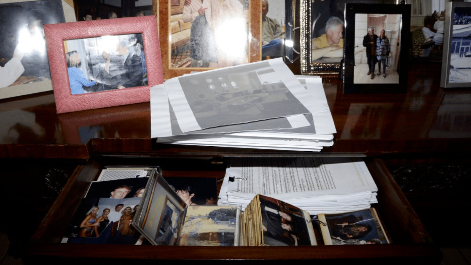 Jeffrey Epstein's drawer, featuring donald Trump