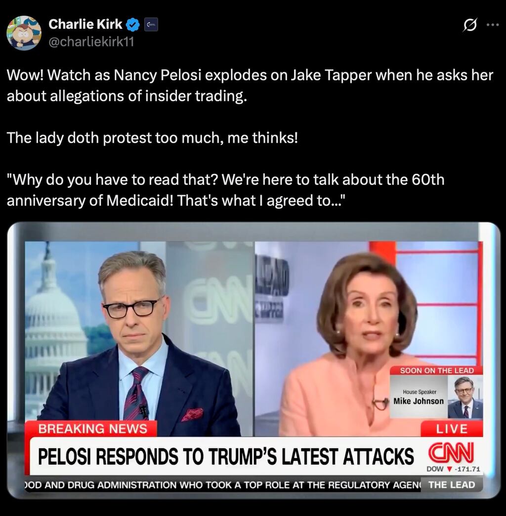 Nancy Pelosi Fumes at Jake Tapper for Asking About Donald Trump’s ...