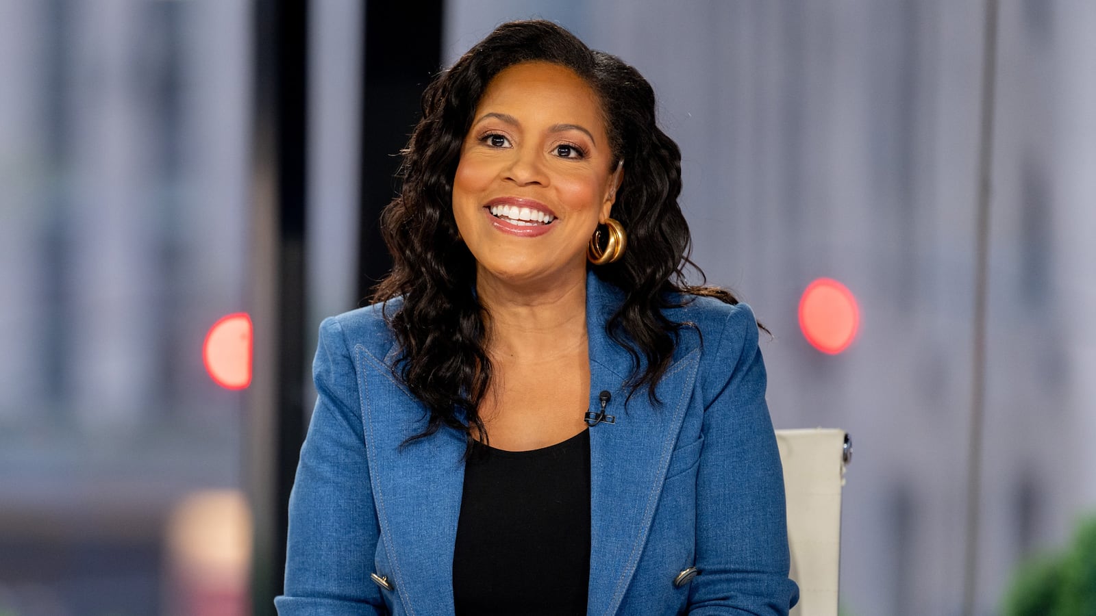 Sheinelle Jones seen at NBC studio on April 18, 2024