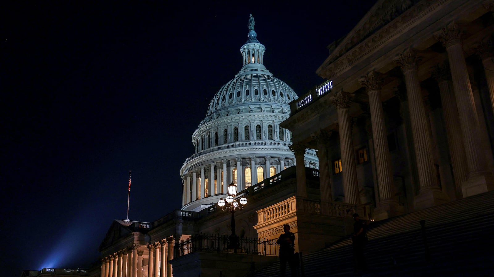 U.S. Capitol police stand outside the Capitol building
