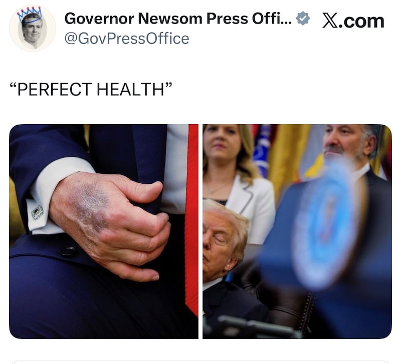 Gavin Newsom tweet