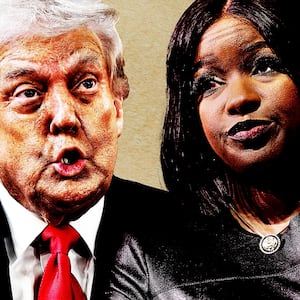 Donald Trump and Jasmine Crockett
