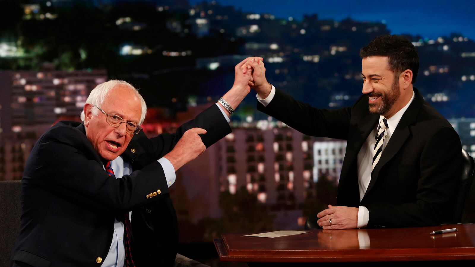 articles/2016/05/27/bernie-sanders-hillary-bailing-on-debate-insulting-to-voters/160526-stern-kimmel-sanders-tease_q9nnqe