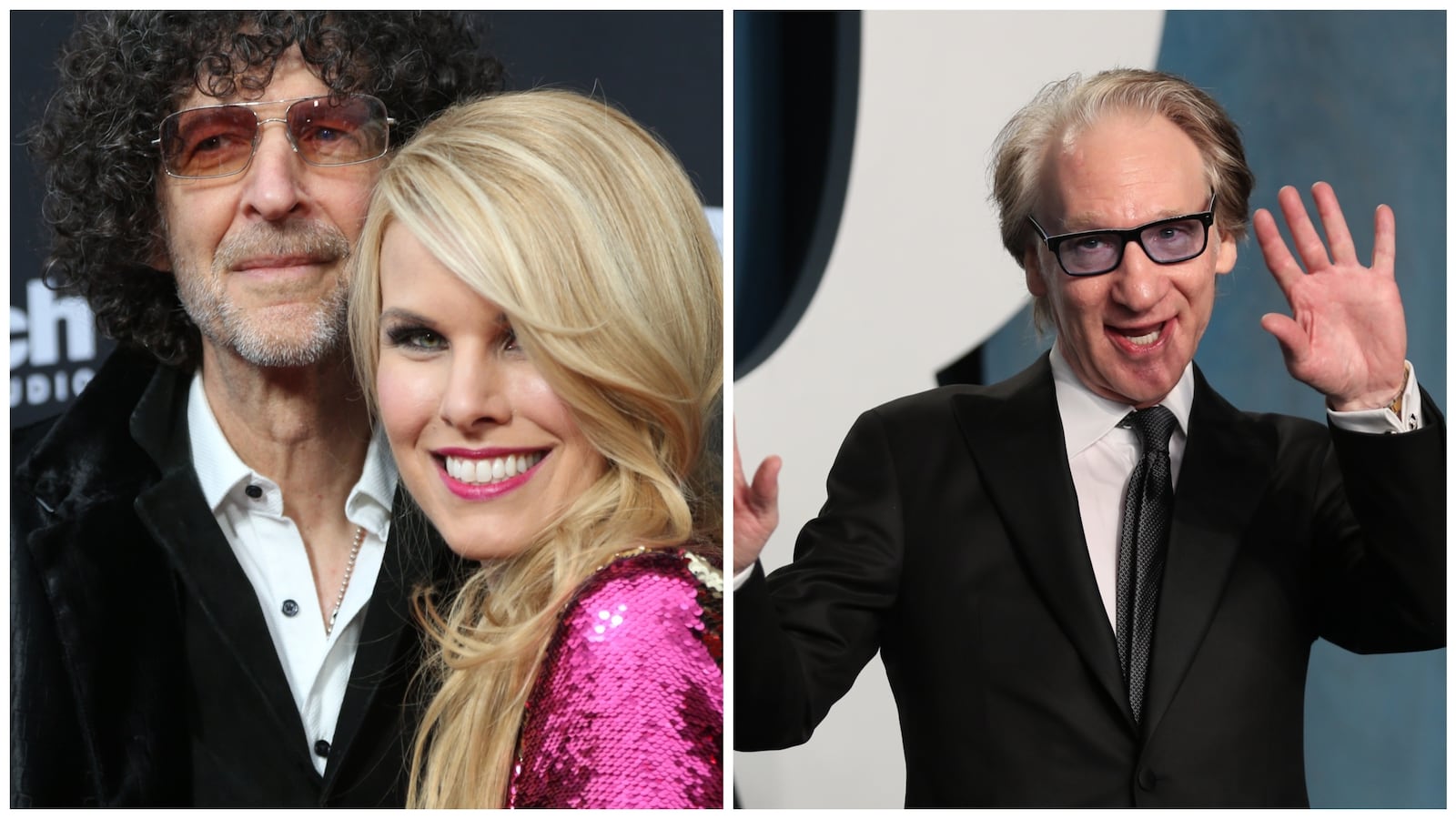 Stern (L) Maher at Academy Awards (R)