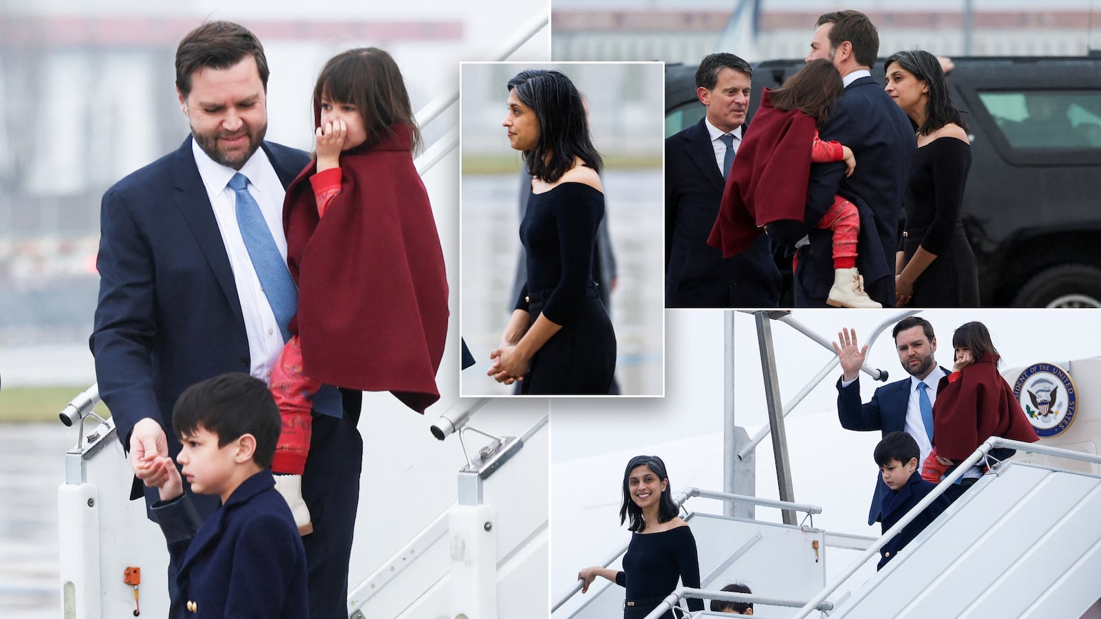 JD Vance and family arrive in France
