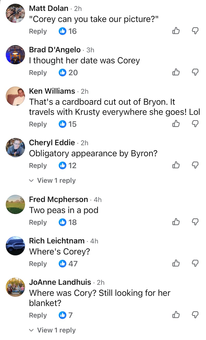 Comments left on the post almost universally mocked Noem over her alleged affair with Corey Lewandowski.