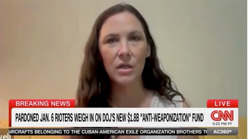 Pardoned Jan. 6 rioter Rachel Powell complained about "weaponization" of the law against her.