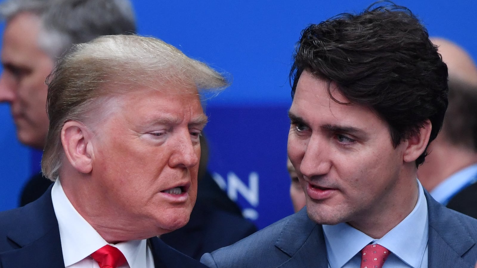 Donald Trump with Justin Trudeau