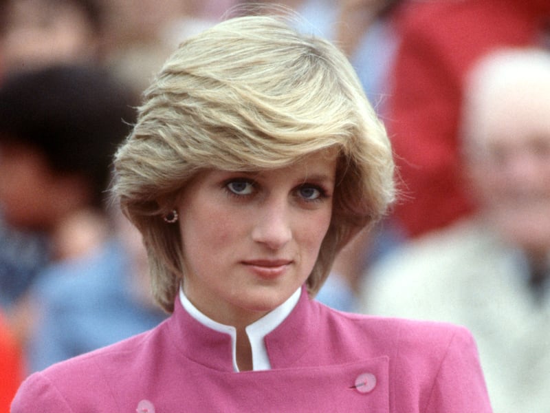 Diana, Princess of Wales, wearing a pink coat and pleated skirt, during a visit to Montague, Prince Edward Island, on June 27, 1983, in Canada.