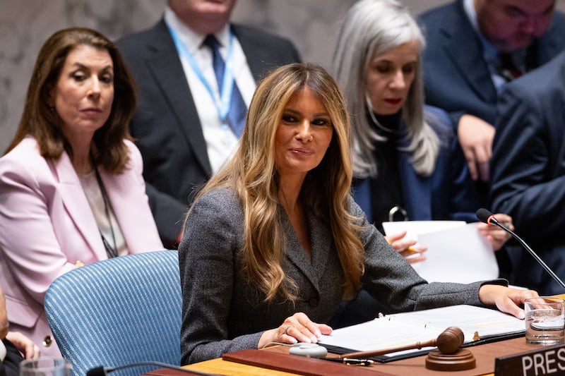 First Lady Melania Trump presided over the United Nations Security Council in New York, United States on March 2, 2026, but she did not directly address her husband's war on Iran.