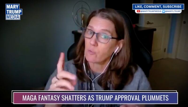 Mary Trump assessed her uncle's latest polling numbers.