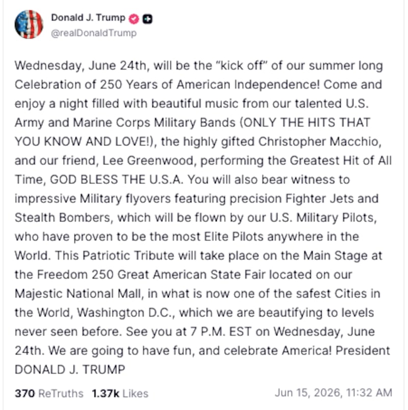 Donald Trump/Truth Social