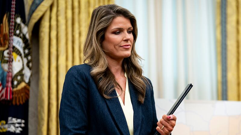 U.S. Attorney Lindsey Halligan, pictured at the White House on March 6, is looking to move around top prosecutors in the U.S. attorney's office for the Eastern District of Virginia according to CNN.