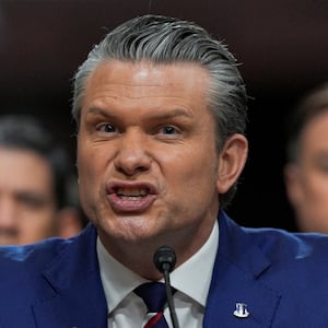 Defense Secretary Pete Hegseth testifies before a Senate Armed Services Committee on Capitol Hill in Washington on April 30, 2026.