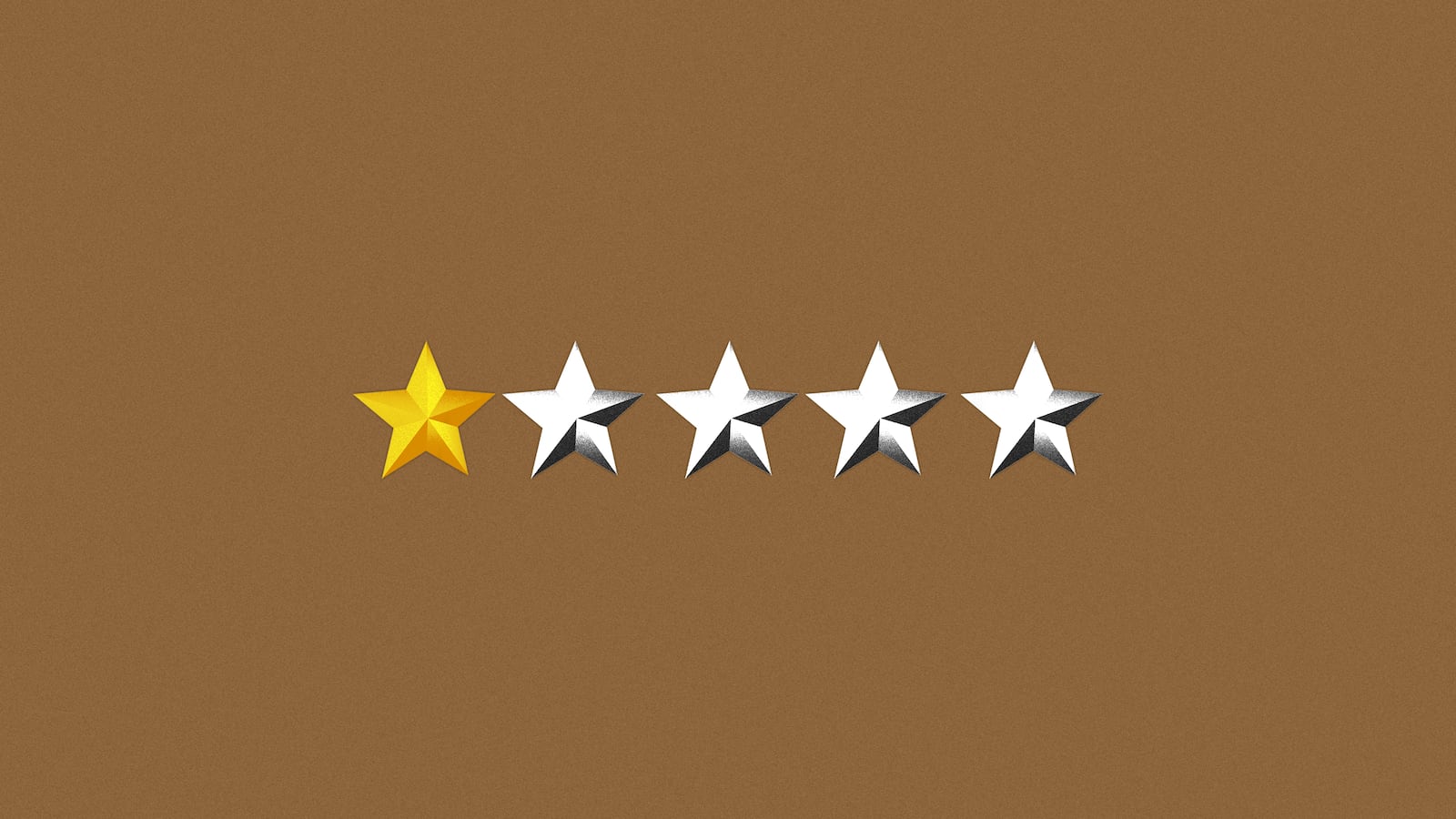 An illustration including a one star review