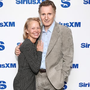 Pamela Anderson and Liam Neeson.
