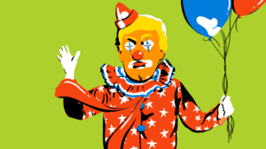 Donald Trump as a clown dancing