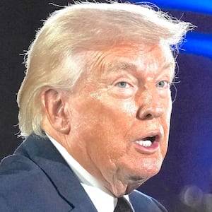President Donald Trump speaks during the National Republican Congressional Committee (NRCC) annual fundraising dinner in Washington, D.C., U.S., March 25, 2026.