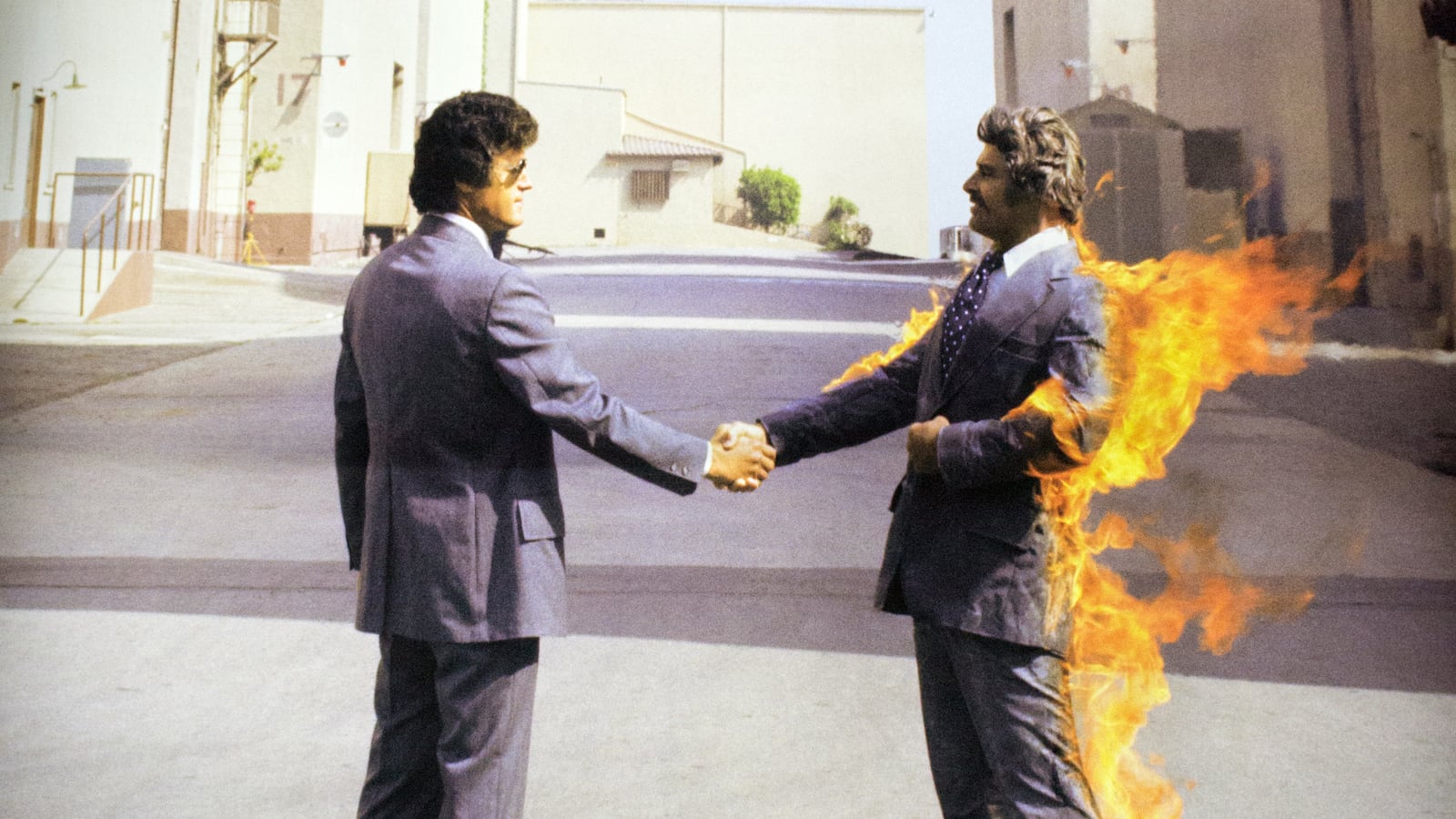 VICTORIA AND ALBERT MUSEUM, LONDON, UNITED KINGDOM - 2017/10/15: A picture of the front cover of the album 'Wish You Were Here' is seen during the Pink Floyd exhibition.
The Pink Floyd exhibition was held in London at Victoria and Albert Museum from 13 May 2017 to 15 October 2017. Visitors experienced a remarkable and unparalleled audio-visual journey from the beginning of the progressive music band until the present day by seeing their encounter costumes, music instruments, posters, artworks, sculptures, while watching videos and listening their music. Pink Floyd is an English progressive and psychedelic music band formed in London in 1965. (Photo by Rahman Hassani/SOPA Images/LightRocket via Getty Images)