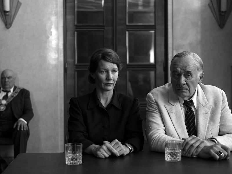 Hanns Zischler and Sandra Hüller in Fatherland (2026)